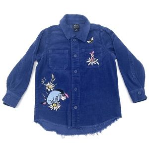Disney | Winnie the Pooh | Blue Vintage Corduroy Button Down Shirt